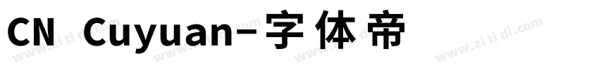 CN Cuyuan字体转换